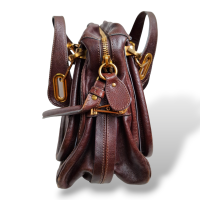 Bolsa Chloè Paraty Top Handle em Couro Marrom 