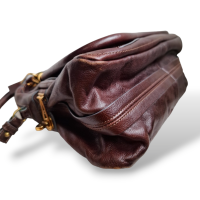 Bolsa Chloè Paraty Top Handle em Couro Marrom 