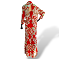 Conjunto Adriana Barra Estampado de Pantalona e Camisa-G