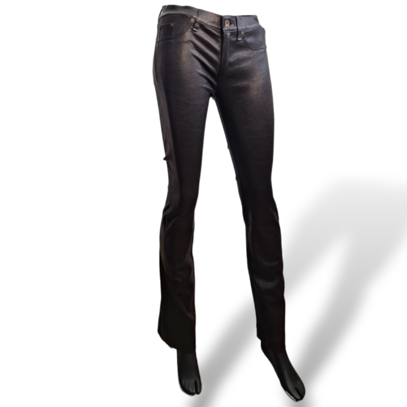 Calça Rag & Bone em Couro Preto - M Calça Rag & Bone em Couro Preto - M