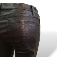 Calça Rag & Bone em Couro Preto - M