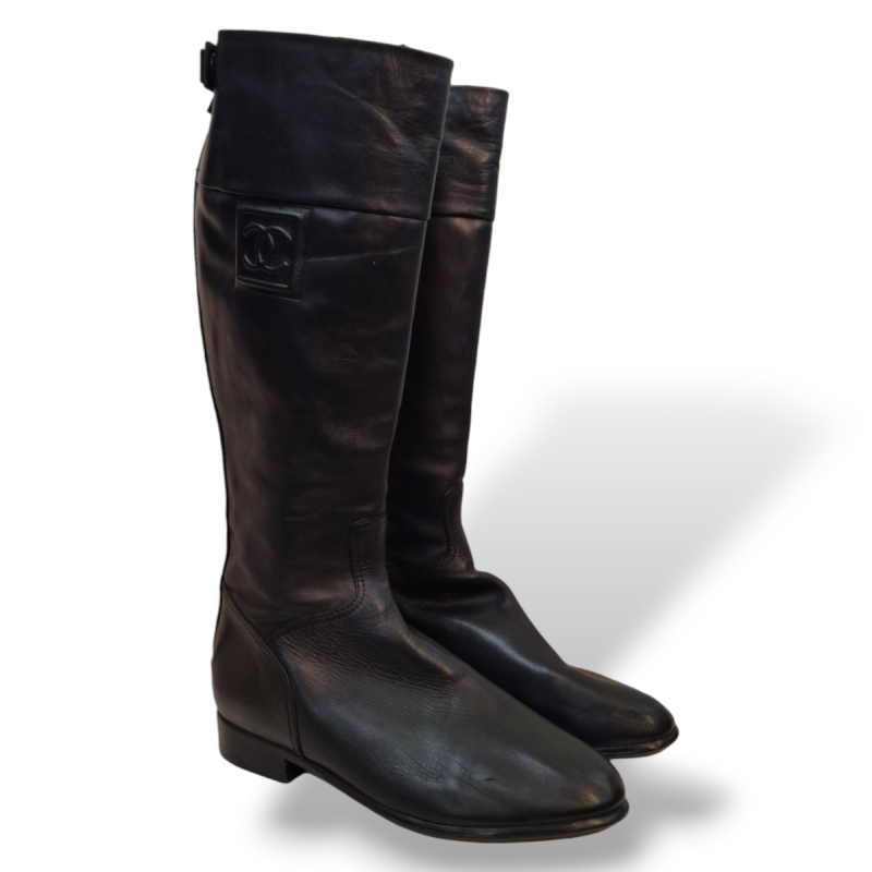 Bota Chanel Preta - 37 Bota Chanel Preta - 37
