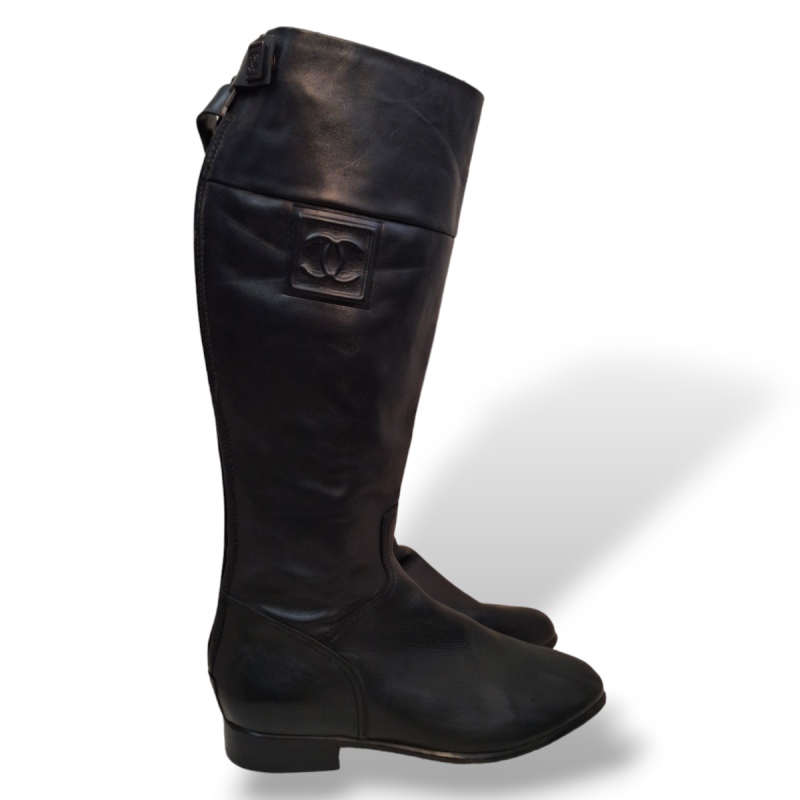 Bota Chanel Preta - 37 Bota Chanel Preta - 37