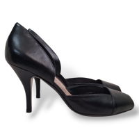 Peep Toe Salvatore Ferragamo em Couro Preto - 36