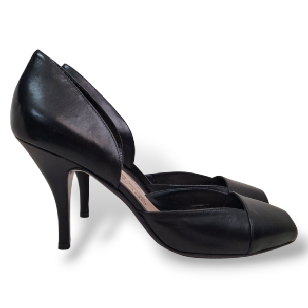 Peep Toe Salvatore Ferragamo Couro Preto - 37