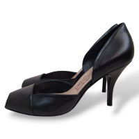 Peep Toe Salvatore Ferragamo em Couro Preto - 36