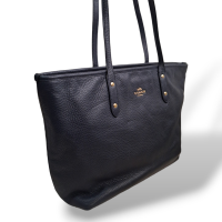 Bolsa Coach City Crossgrain Zip Azul Marinho 