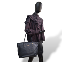 Bolsa Coach City Crossgrain Zip Azul Marinho 