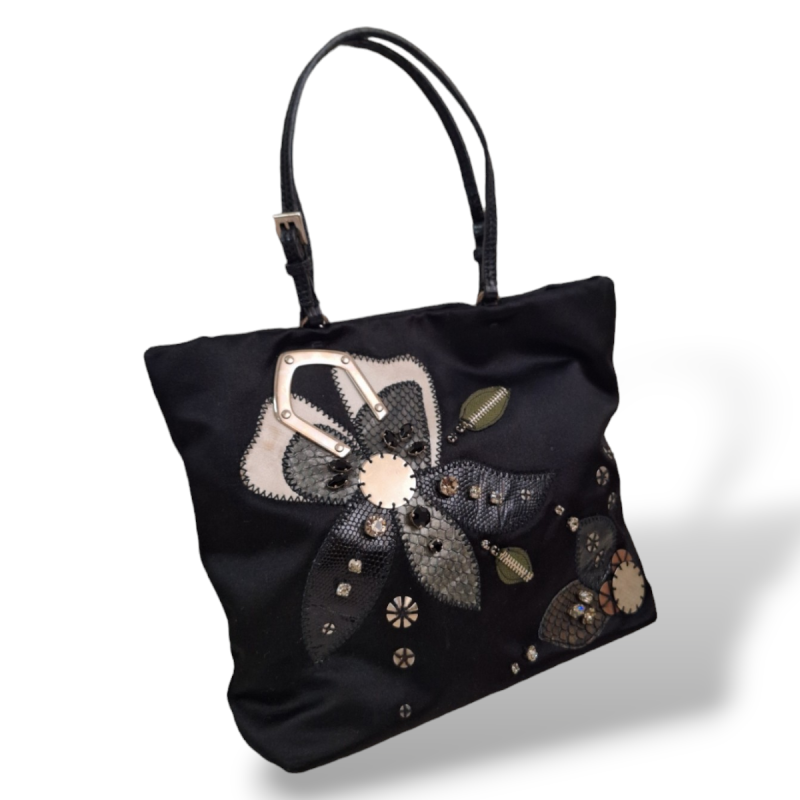 Bolsa Prada Vintage Cetim Preta