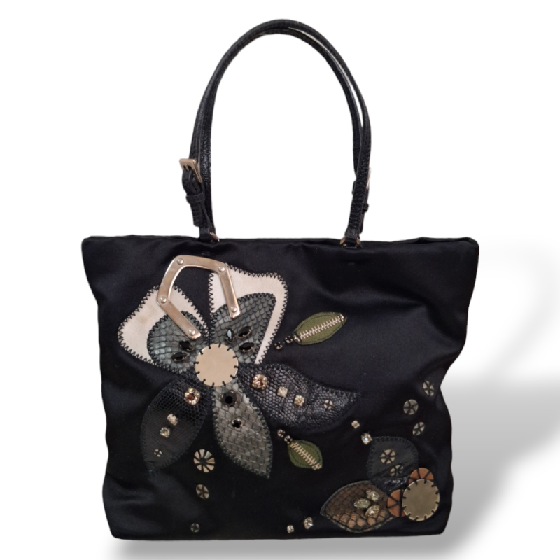 Bolsa Prada Vintage Cetim Preta