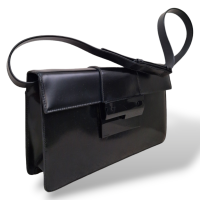 Bolsa Salvatore Ferragamo Preta em Couro Box
