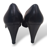 Peep Toe Miu Miu Couro Preto - 33