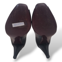 Peep Toe Miu Miu Couro Preto - 33