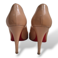 Scarpin Christian Louboutin Mary Jane em Couro Creme - 36
