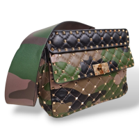 Bolsa Valentino Rockstud Spike Militar