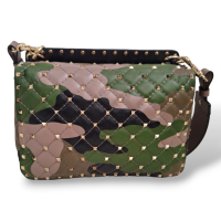 Bolsa Valentino Rockstud Spike Militar