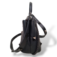 Bolsa Valentino Roman Stud The Handle Preta
