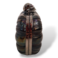 Clutch Alexander Mcqueen Skull Box Verniz Furta-Cor 