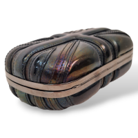 Clutch Alexander Mcqueen Skull Box Verniz Furta-Cor 