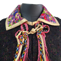 Conjunto Marc Jacobs Estampado Rosa com Preto Seda-38