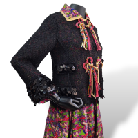 Conjunto Marc Jacobs Estampado Rosa com Preto Seda-38