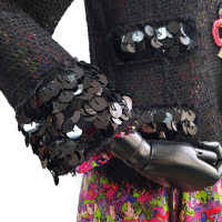 Conjunto Marc Jacobs Estampado Rosa com Preto Seda-38