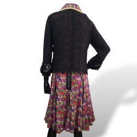 Conjunto Marc Jacobs Estampado Rosa com Preto Seda-38