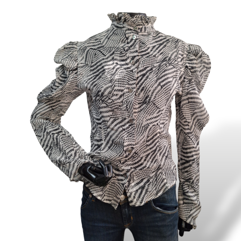 Blusa Isabel Marant Cinza Zebra Manga longa-38