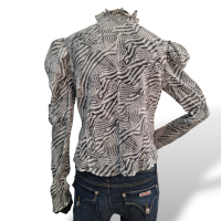 Blusa Isabel Marant Cinza Zebra Manga longa-38