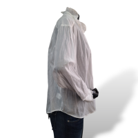 Blusa Isabel Marant Manga longa Branco transparente com babados na frente-38