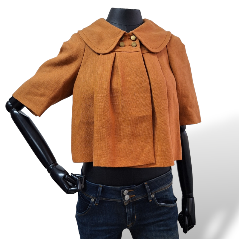 Casaco Chloé Caramelo com botões-40