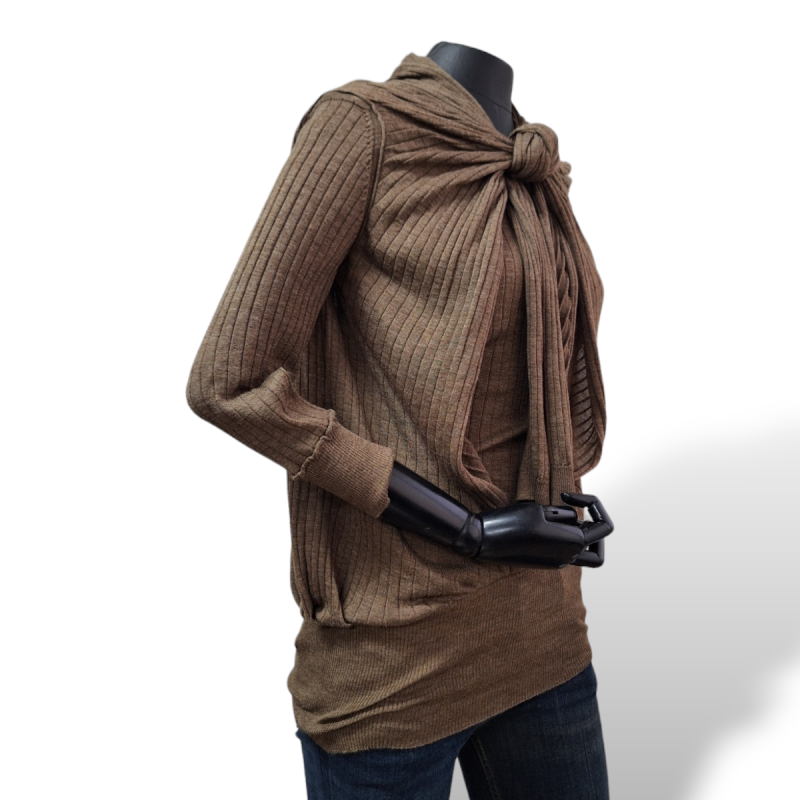 Blusa Louis Vuitton Lã Marrom-G Blusa Louis Vuitton Lã Marrom-G
