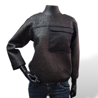 Malha Moncler Blilhante Preta-P