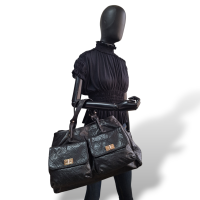 Bolsa Chanel Pocket Shoulder Couro Preta