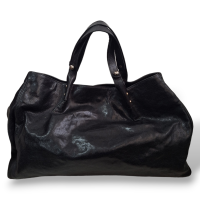 Bolsa Chanel Pocket Shoulder Couro Preta
