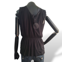 Blusa Nina Ricci Preta Vazado