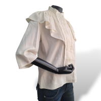 Blusa Chloé Off White com babado na frente-38