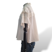 Blusa Isabel Marant Branca Manga Curta Off White Brilhante-38