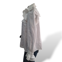 Blusa Isabel Marant Branca Manga Longa Babado no pescoço-38