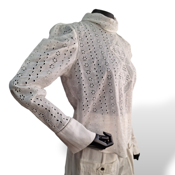 Blusa Isabel Marant Branca Manga Longa - Vazada-36