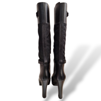 Bota Prada de Cano Alto em Nylon e Couro - 37