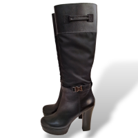 Bota Prada de Cano Alto em Nylon e Couro - 37