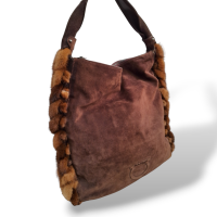 Bolsa Salvatore Ferragamo Suede Marrom