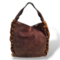 Bolsa Salvatore Ferragamo Suede Marrom