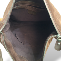Bolsa Salvatore Ferragamo Suede Marrom