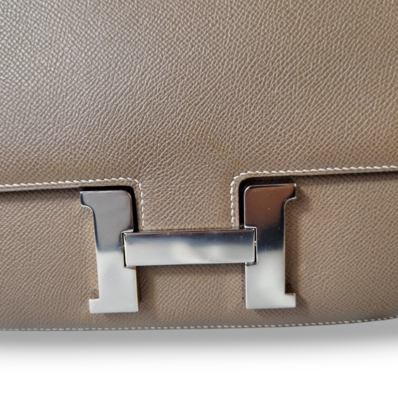 Bolsa Hermès Constance 24 Couro Epsom Etoupe Ferragem Dourada