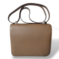 Bolsa Hermès Constance 24 Couro Epsom Etoupe Ferragem Dourada