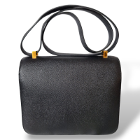 Bolsa Hermès Constance 24 Couro Epsom Preto Ferragem Dourada