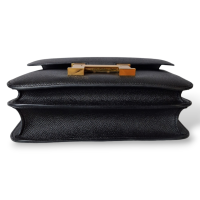 Bolsa Hermès Constance 24 Couro Epsom Preto Ferragem Dourada