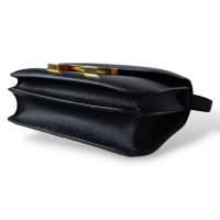 Bolsa Hermès Constance 24 Couro Epsom Preto Ferragem Dourada